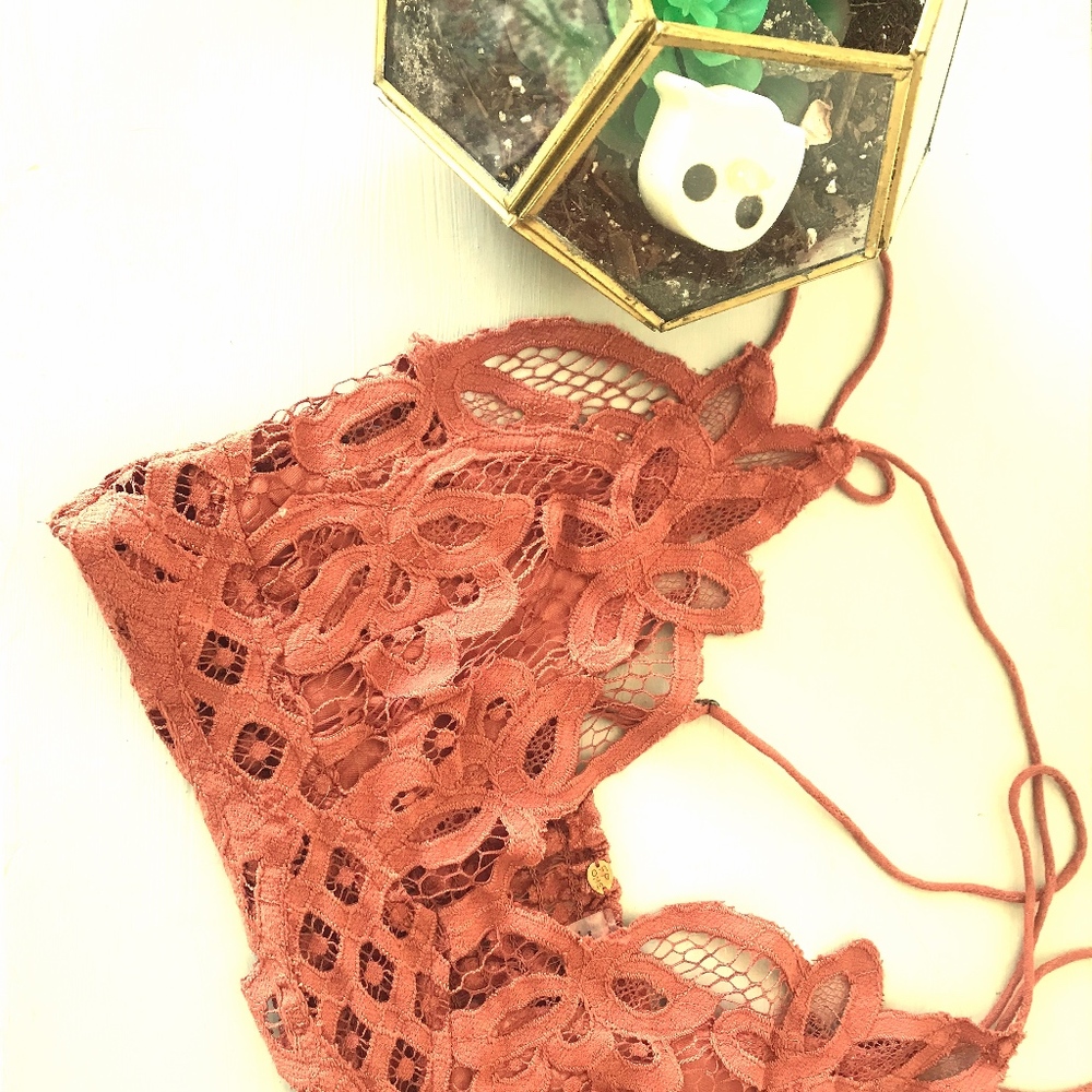 Free People/Stitch Fix-lace rust colored bralette
